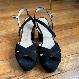 NWT Stuart Weitzman Ivona Suede Platform Heels